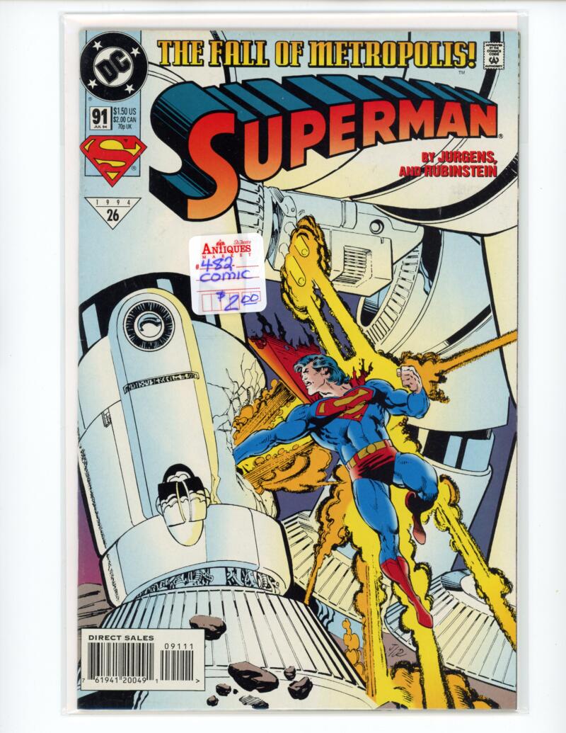DC Superman Fall of Metropolis #91 1994 Magazine Comic Book VG - B13-9 Image 1