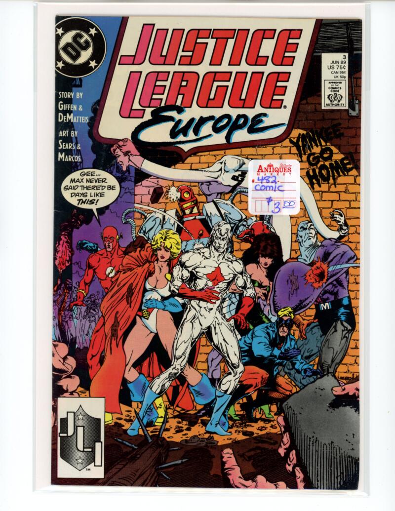 DC Justice League Europe #3 1989 Magazine Comic Book NM - B13-19 Image 1