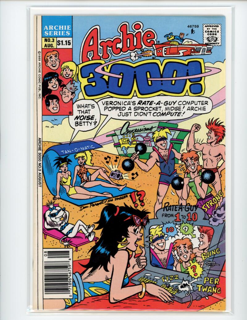 Archie Archie 3000 #3 1989 Magazine Comic Book VG - B18-4 Image 1