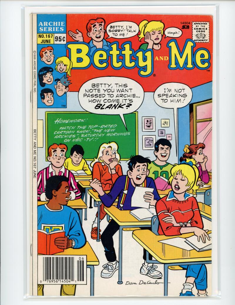 Archie Betty and Me #167 1988 Magazine Comic Book VG - B18-32 Image 1