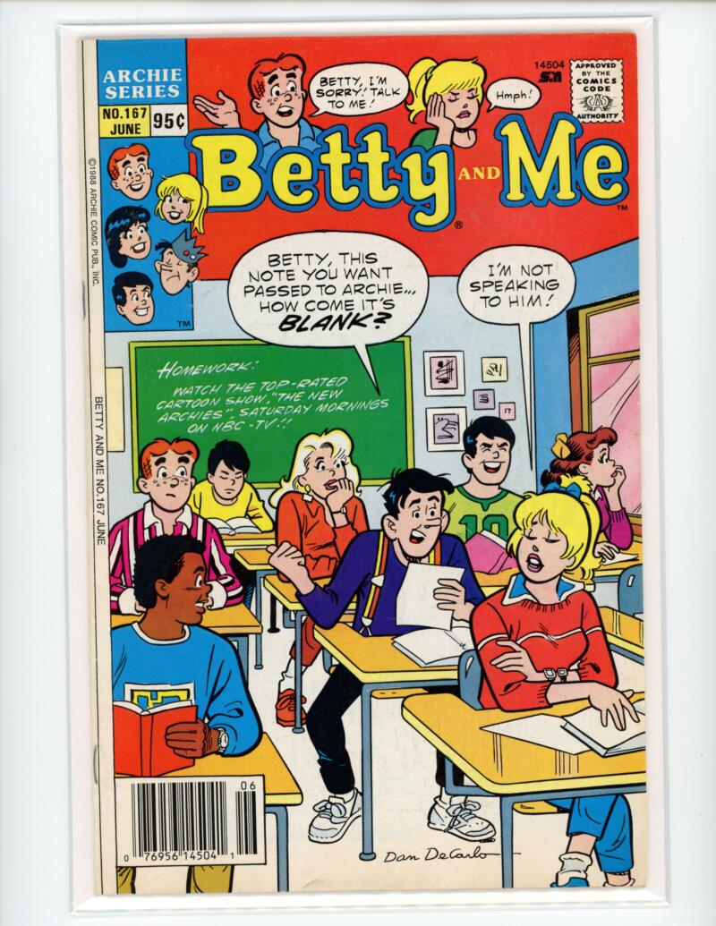 Archie Betty and Me #167 1988 Magazine Comic Book VG - B18-33 Image 1