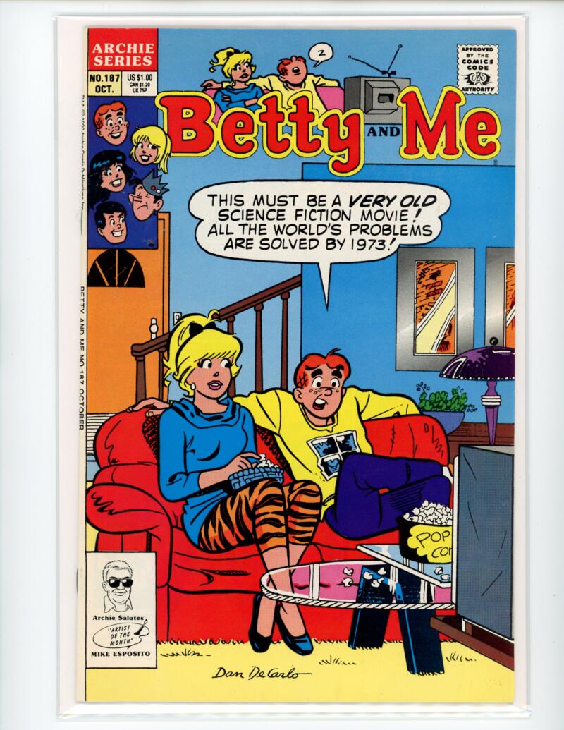 Archie Betty and Me #187 1990 Magazine Comic Book VG - B18-37 Image 1