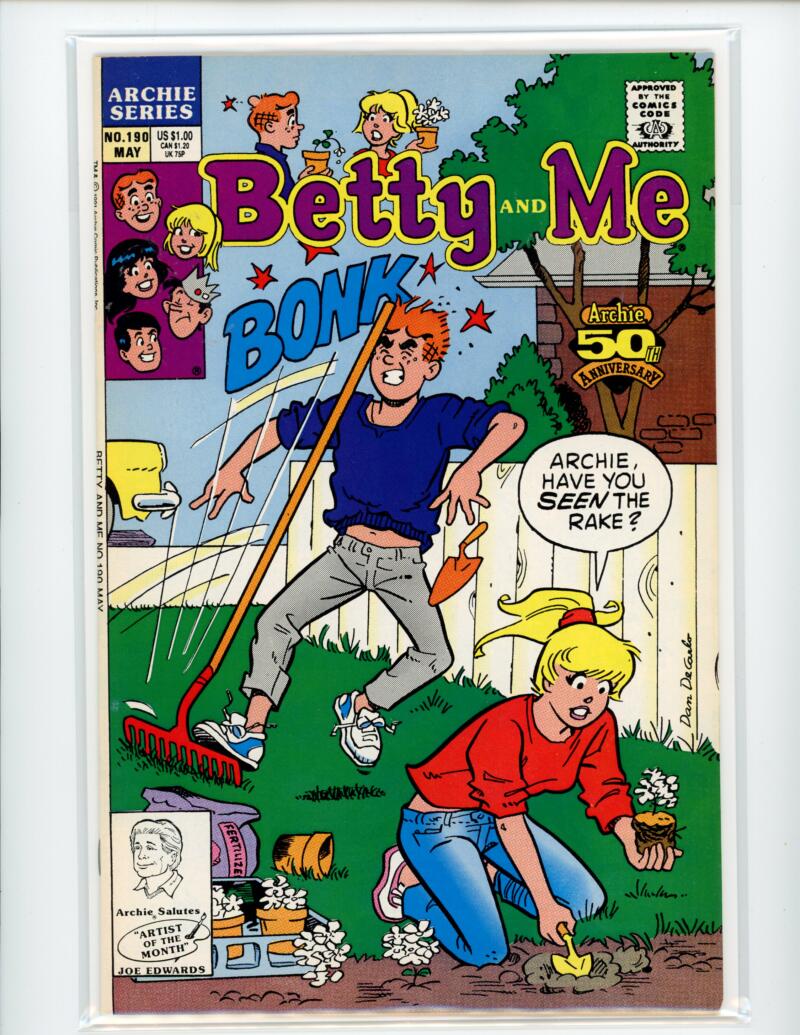 Archie Betty and Me #190 1991 Magazine Comic Book VG - B18-38 Image 1