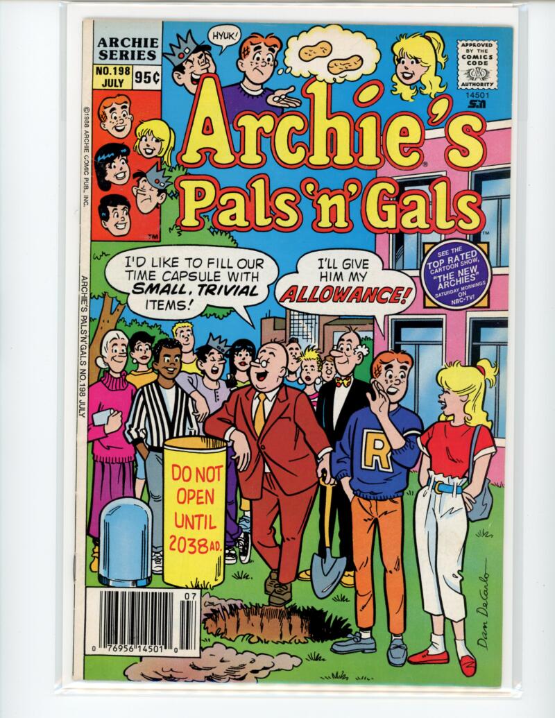 Archie Pals N Gals #198 1988 Magazine Comic Book VG - B18-44 Image 1