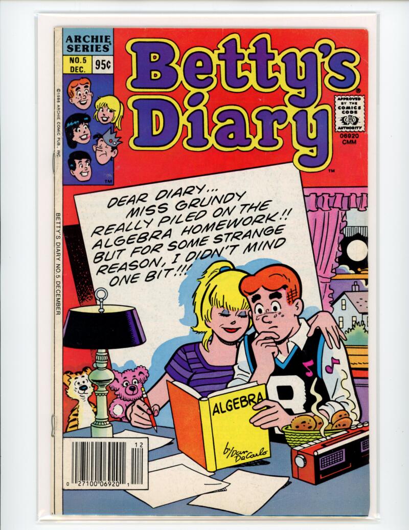Archie Bettys Diary #5 1986 Magazine Comic Book VG - B18-80 Image 1