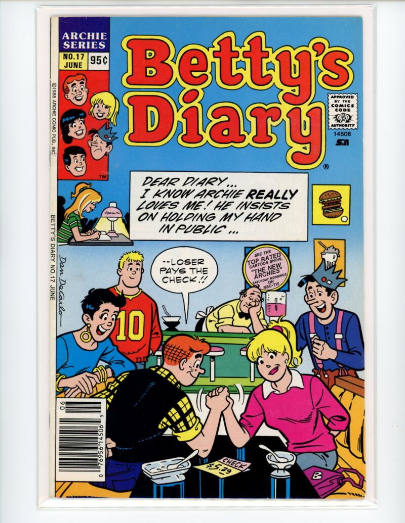Archie Bettys Diary #17 1988 Magazine Comic Book VG - B18-82 Image 1
