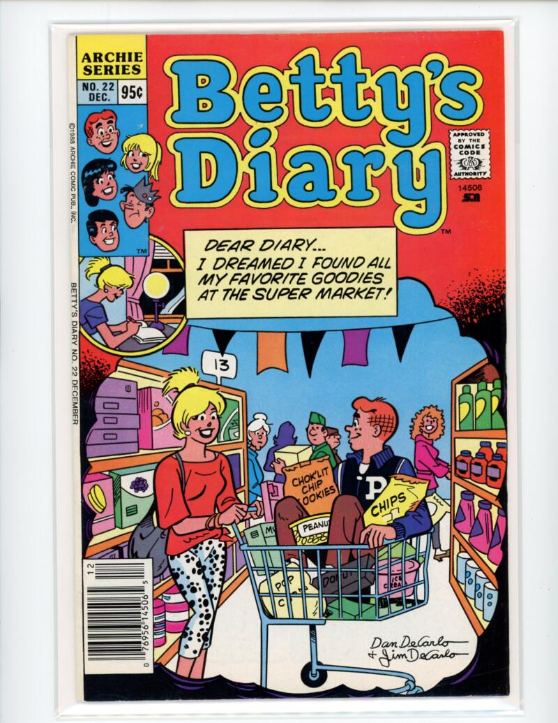 Archie Bettys Diary #22 1988 Magazine Comic Book VG - B18-84 Image 1