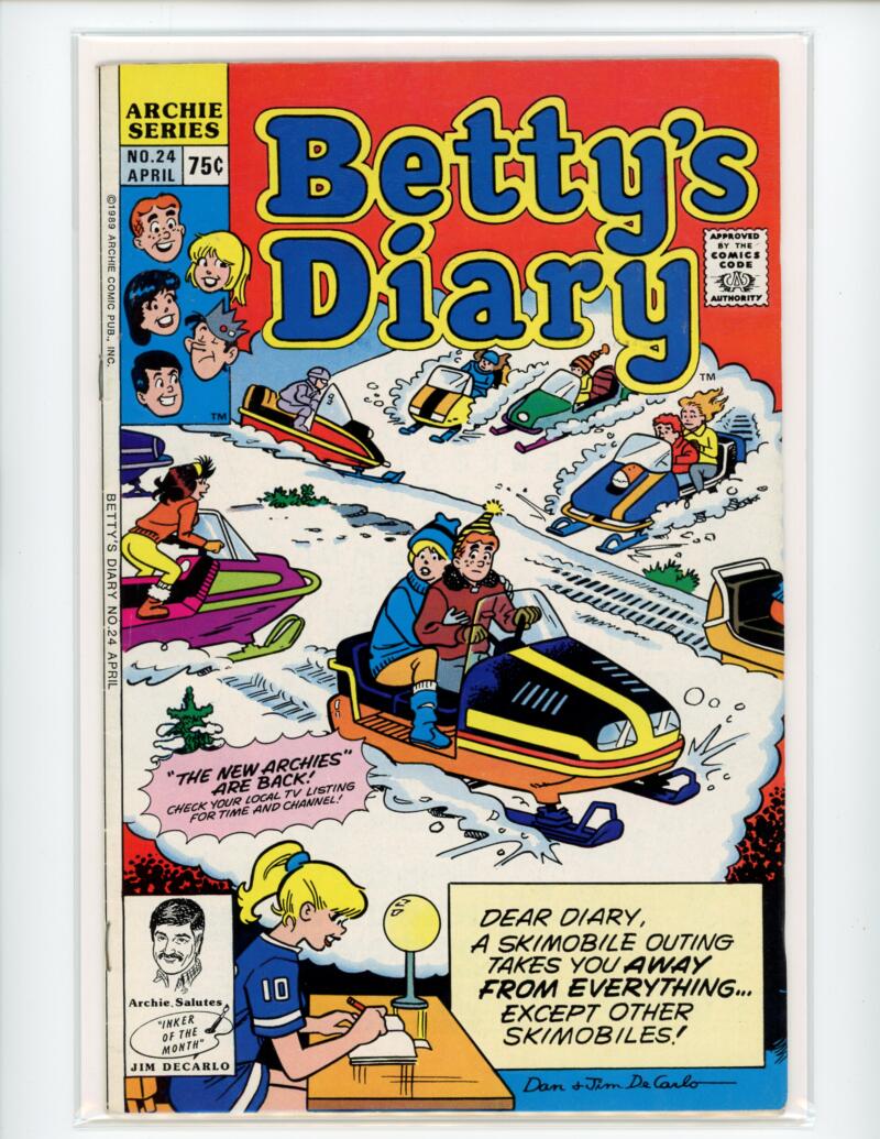 Archie Bettys Diary #24 1989 Magazine Comic Book VG - B18-86 Image 1