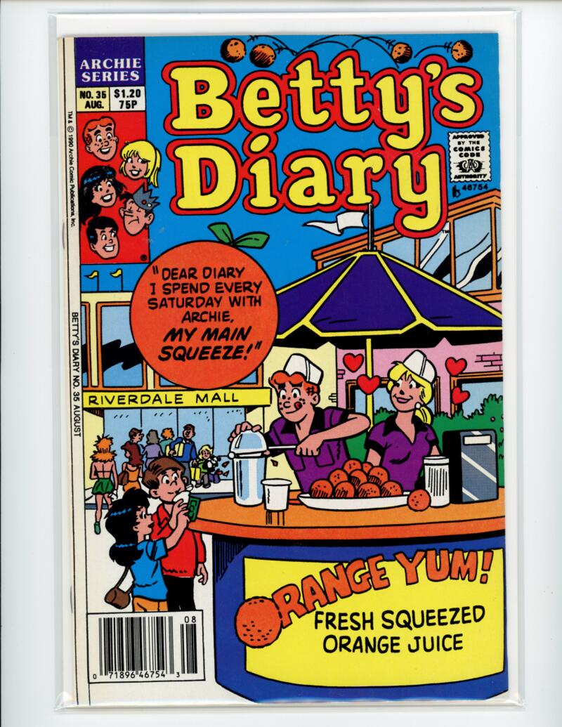 Archie Bettys Diary #36 1990 Magazine Comic Book VG - B18-88 Image 1