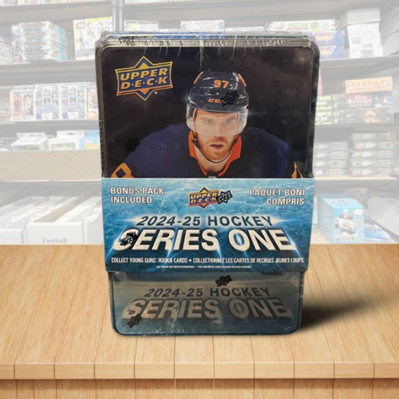 2024-25 Upper Deck Series 1 Hockey Sealed Tin - 9 Packs Per TIn Image 1