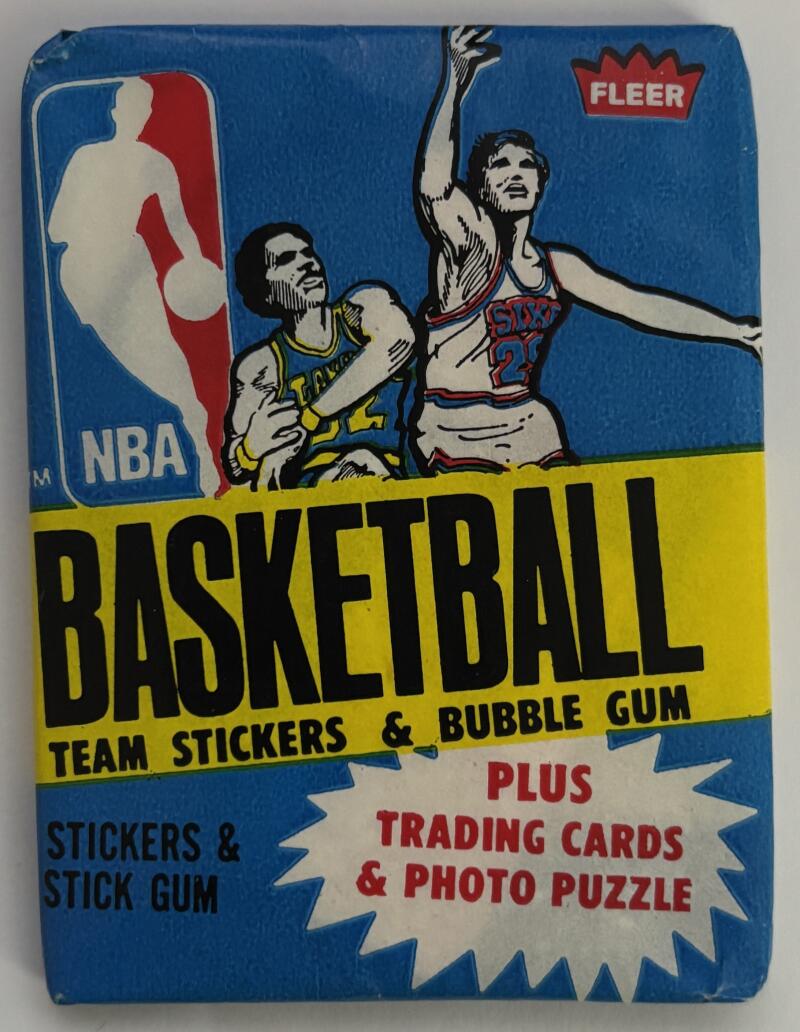 1980-81 Fleer Basketball Team Stickers Vintage Wax Pack - Stickers + Gum V98792 Image 1