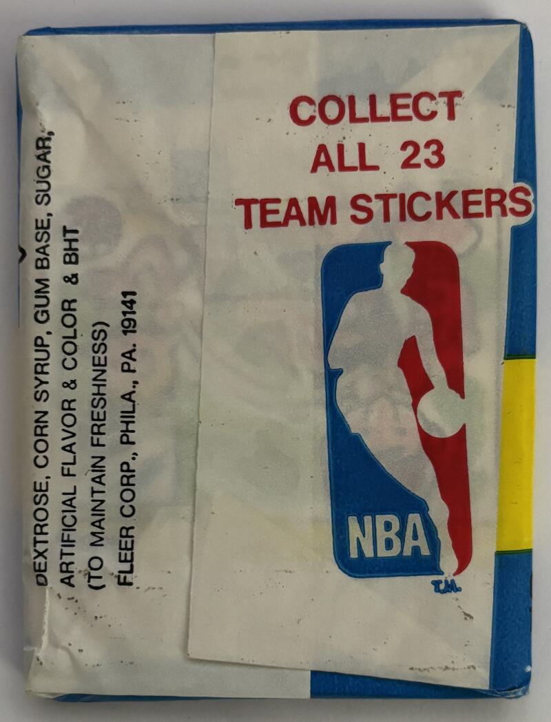1980-81 Fleer Basketball Team Stickers Vintage Wax Pack - Stickers + Gum V98792 Image 2