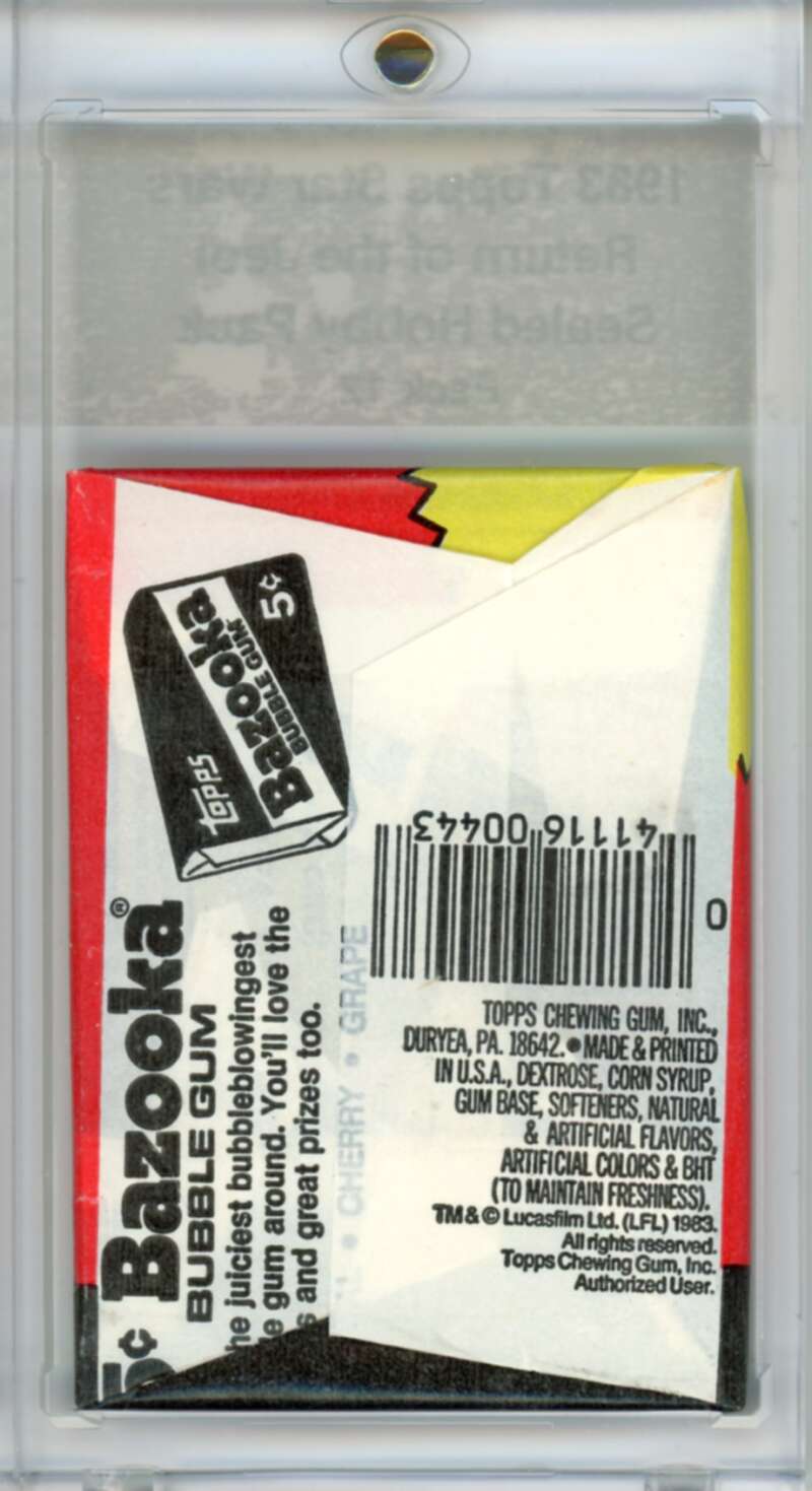 1983 Star Wars Return of the Jedi Sealed Hobby Pack Ewok - SPK 12 Image 2