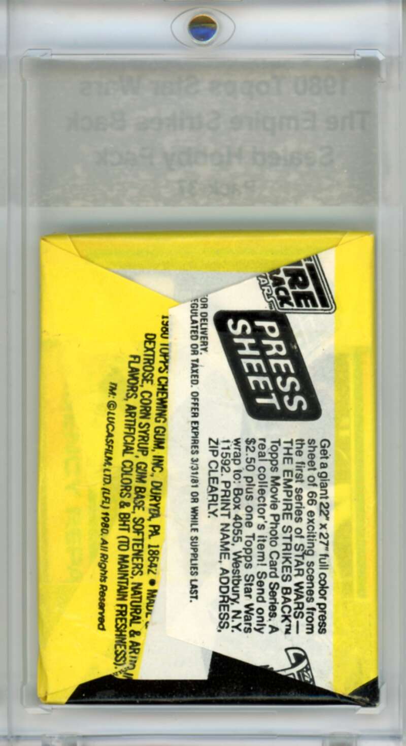 1980 Star Wars Empire Strikes Back Sealed Hobby Pack Vader - SPK 37 Image 2