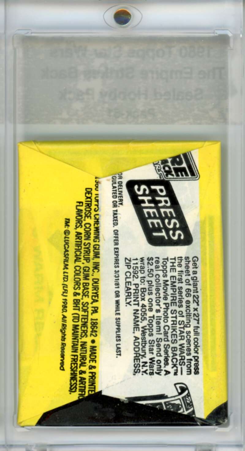 1980 Star Wars Empire Strikes Back Sealed Hobby Pack Vador - SPK 51 Image 2