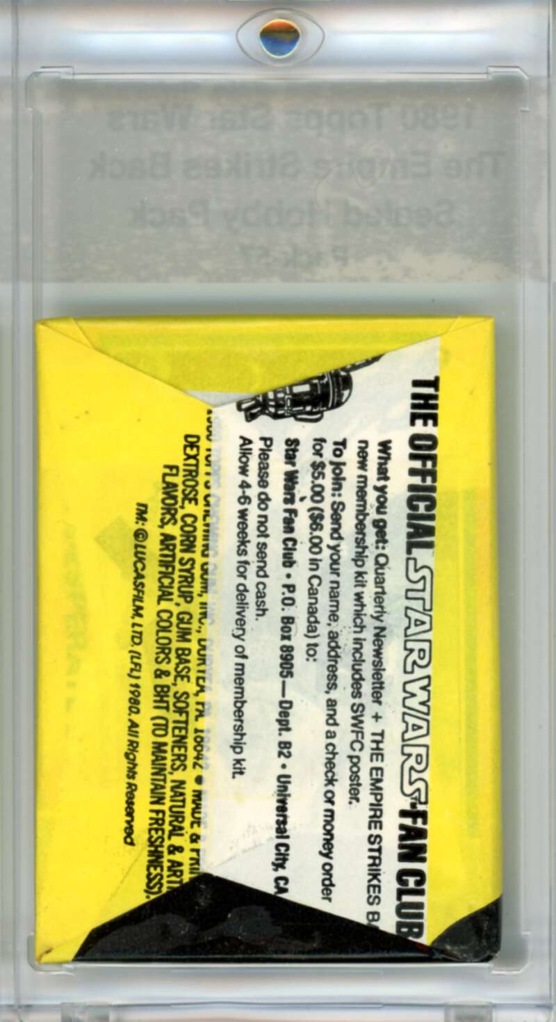 1980 Star Wars Empire Strikes Back Sealed Hobby Pack Vador - SPK 57 Image 2