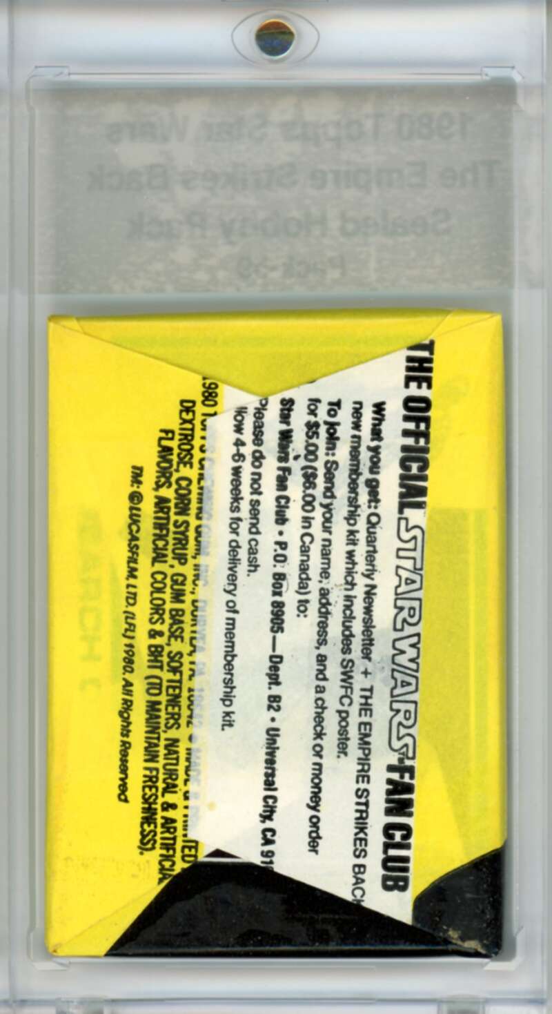 1980 Star Wars Empire Strikes Back Sealed Hobby Pack Vador - SPK 59 Image 2