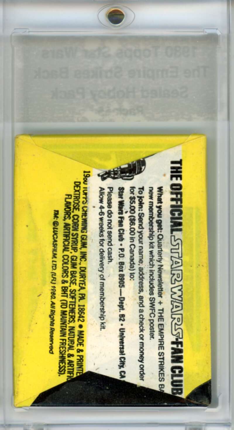 1980 Star Wars Empire Strikes Back Sealed Hobby Pack Vador - SPK 65 Image 2