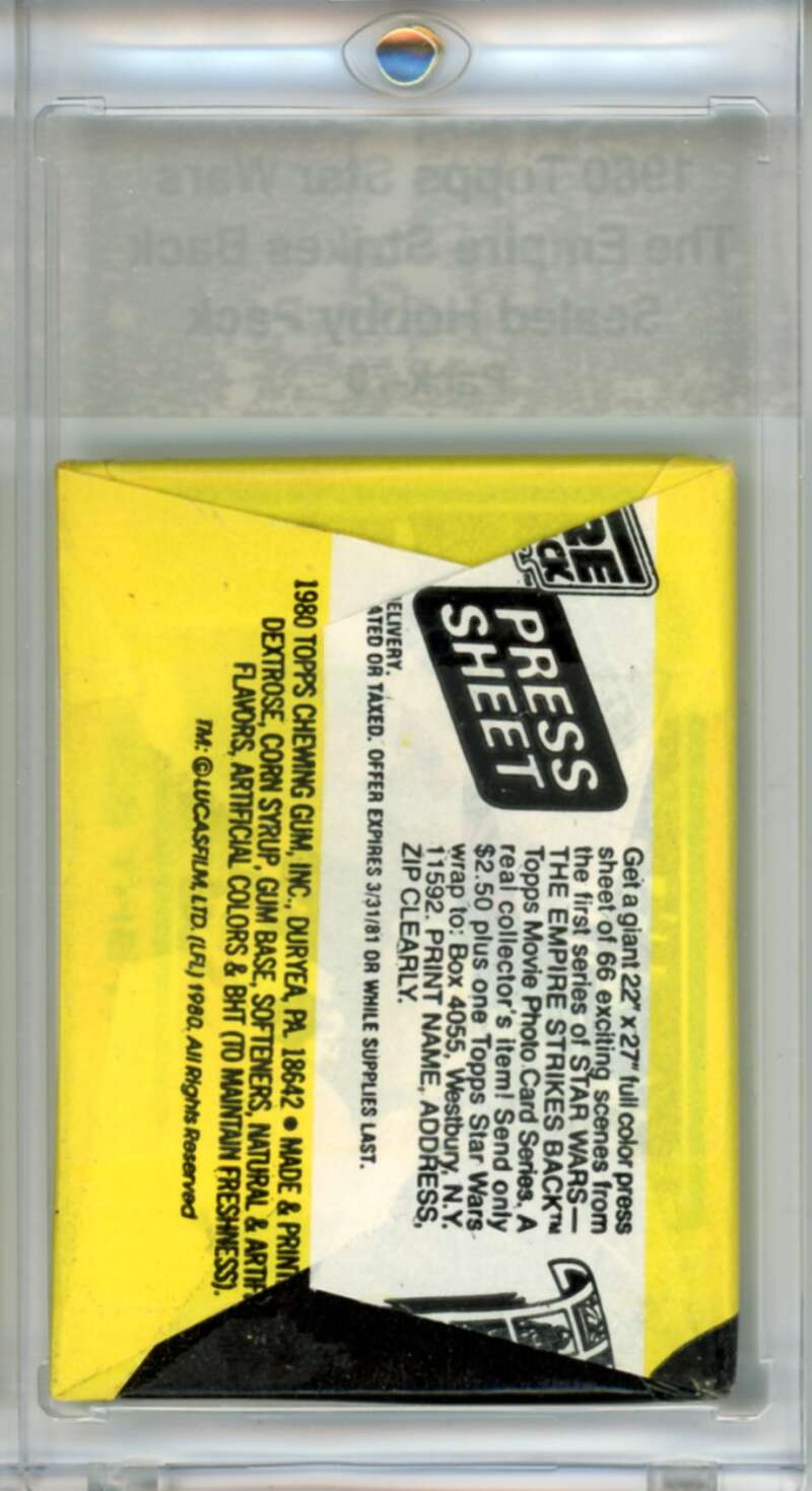 1980 Star Wars Empire Strikes Back Sealed Hobby Pack Vador - SPK 70 Image 2