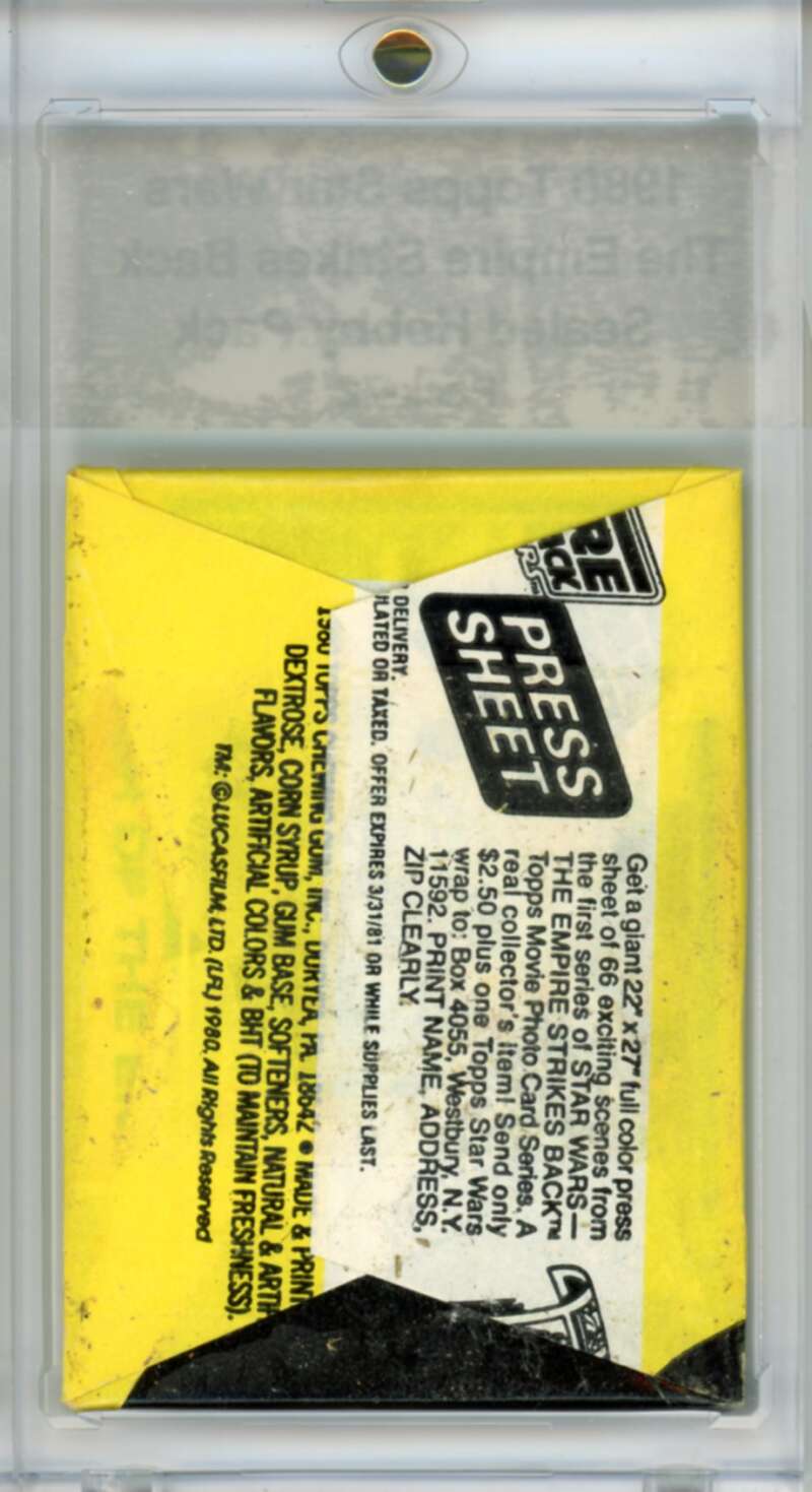 1980 Star Wars Empire Strikes Back Sealed Hobby Pack Vador - SPK 72 Image 2