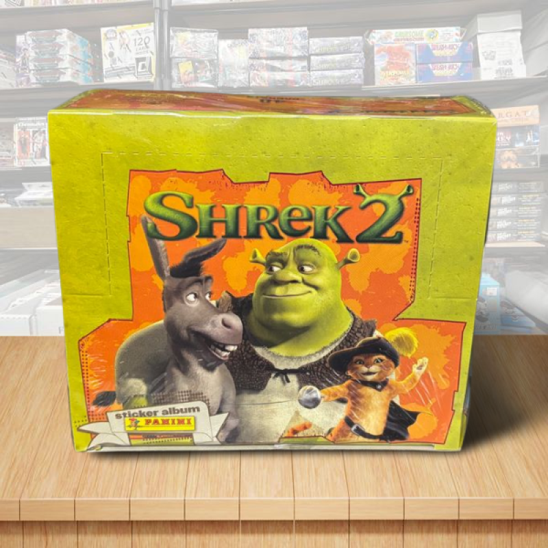 2004 Panini Shrek 2 Sealed Sticker Hobby Box - 48 Packs Per Box Image 1