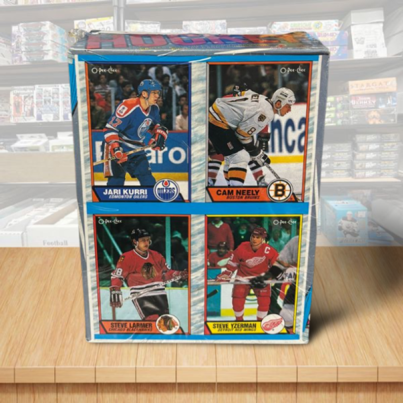 1989-90 OPC O-Pee-Chee Hockey Hobby Sealed Box - 48 Packs - Yzerman Bottom BX11 Image 2