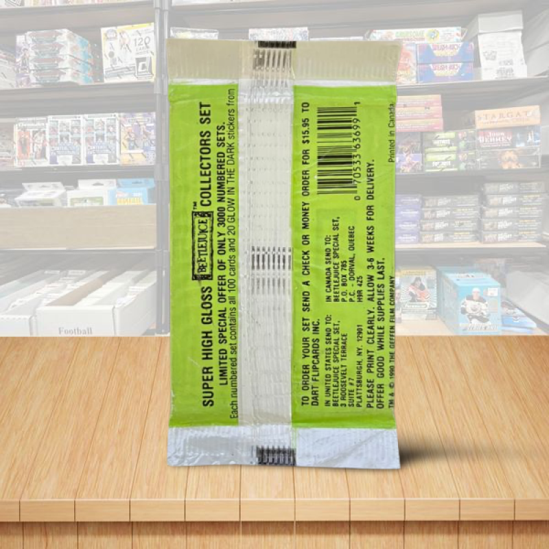 1990 Dart Bettlejuice Sealed Vintage Hobby Pack 5 Cards + Glow Sticker - SPK 283 Image 2