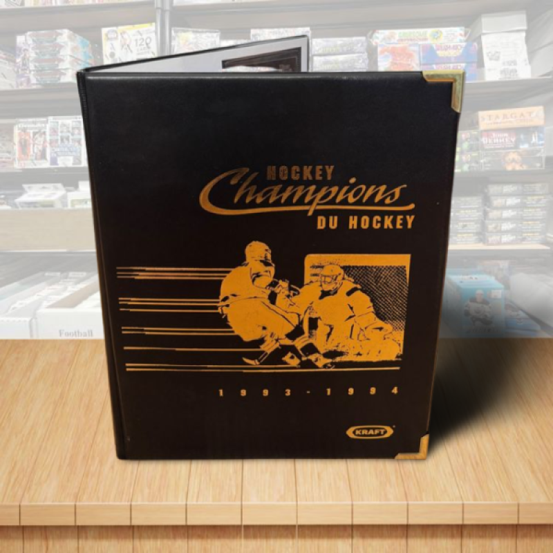 1993-94 Kraft Hockey Champions Complete Master Set 64/64 with Album Image 1