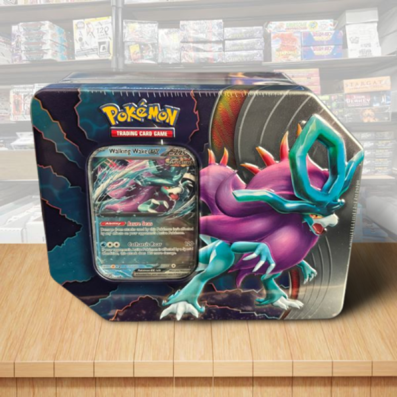 Pokemon TCG: Paradox Clash Tin (Walking Wake EX) 2024 Factory Sealed Image 1