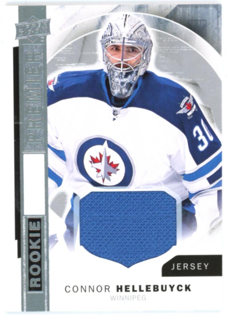 2015-16 Upper Deck Premier Rookies Jerseys #R14 Connor Hellebuyck V98795 Image 1