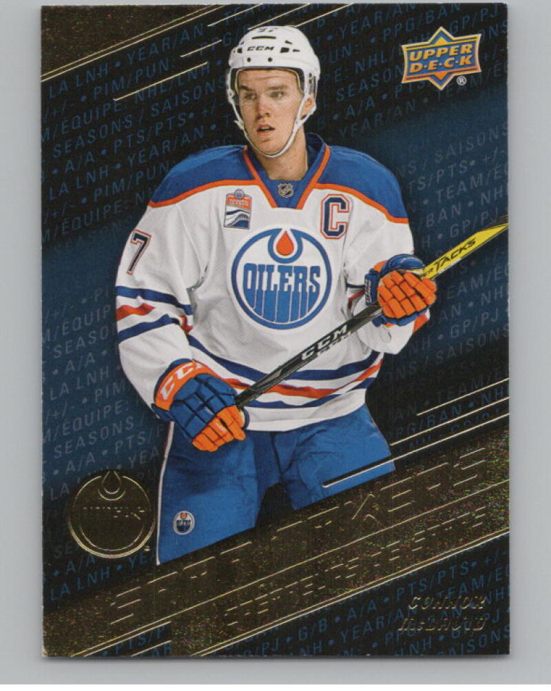 2017-18 Upper Deck Tim Hortons Stat Makers #SM1 Connor McDavid V98818 Image 1