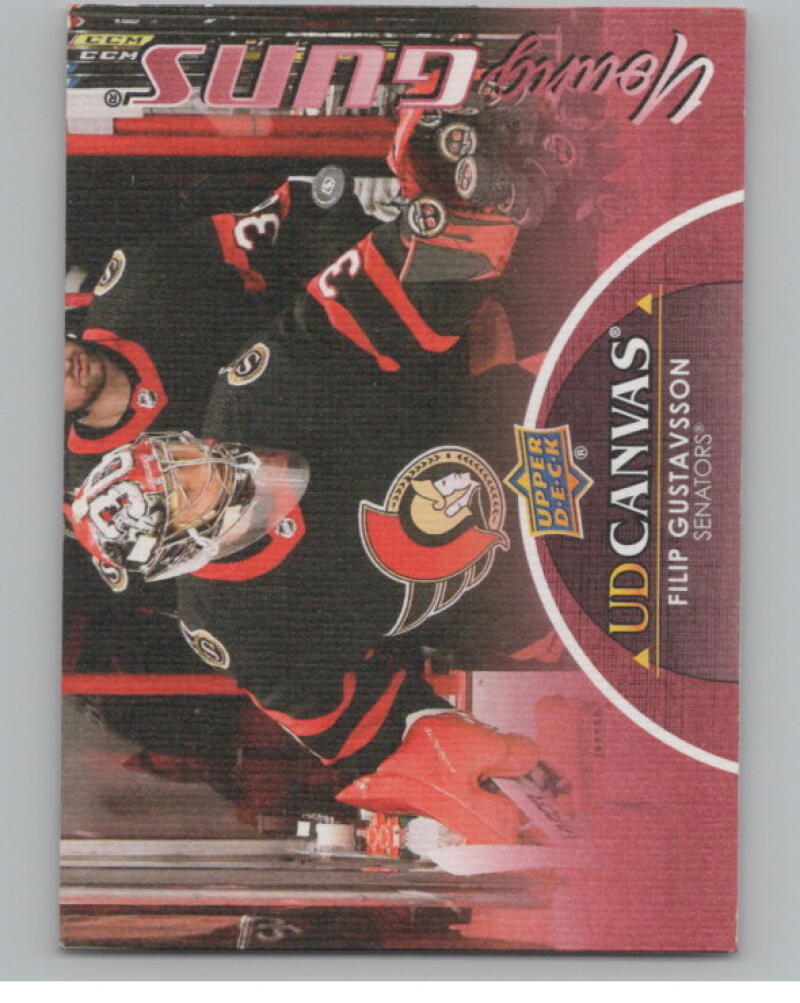 2021-22 Upper Deck Canvas #C93 Filip Gustavsson Young Guns Rookie V98823 Image 1