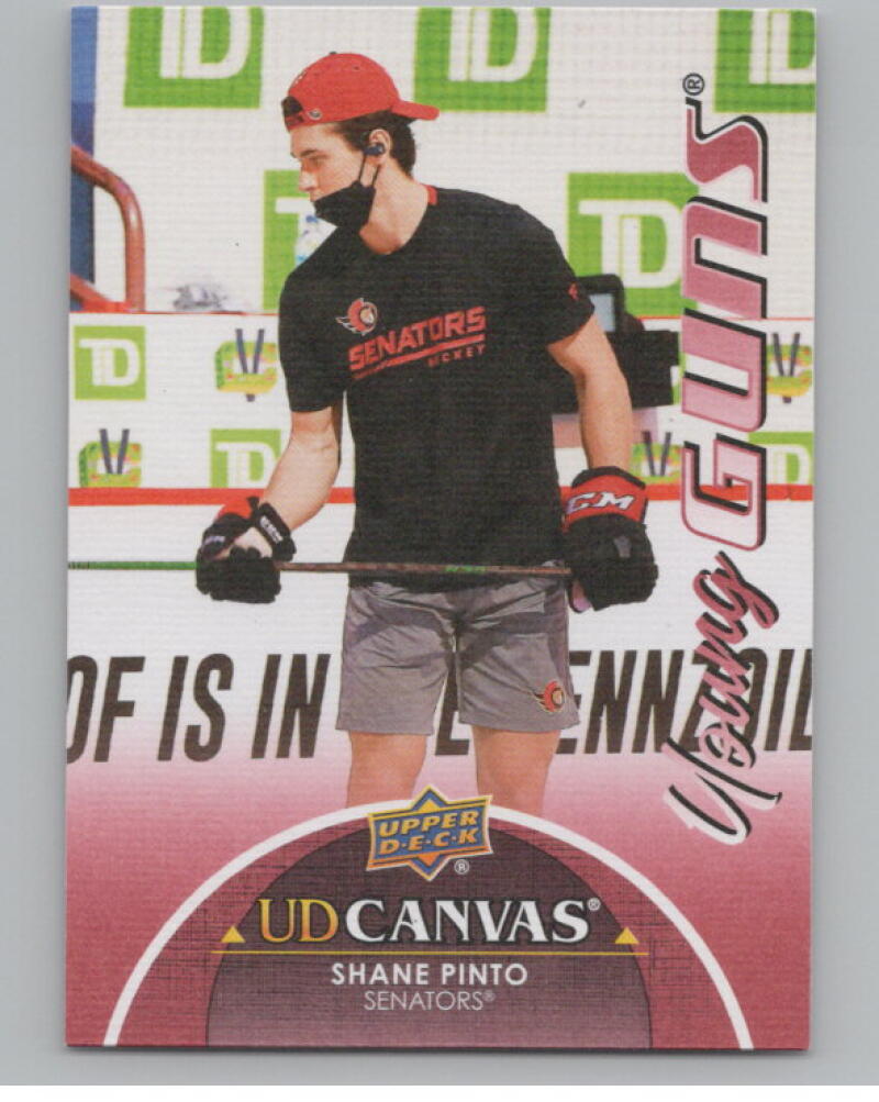 2021-22 Upper Deck Canvas #C103 Shane Pinto Young Guns Rookie V98826 Image 1