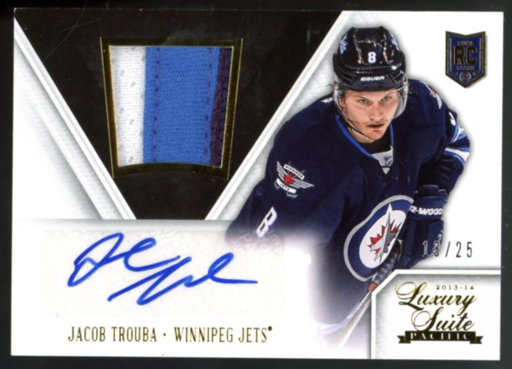 2013-14 Luxury Suite Rookie Autographs Prime 13/25 Jacob Trouba Rookie V98830 Image 1