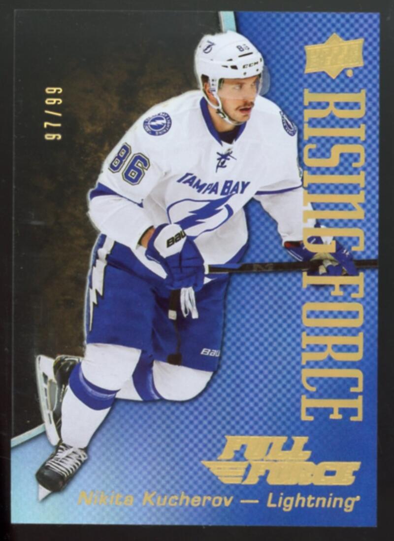 2015-16 Upper Deck Full Force Rising Force Gold 97/99 Nikita Kucherov V98839 Image 1