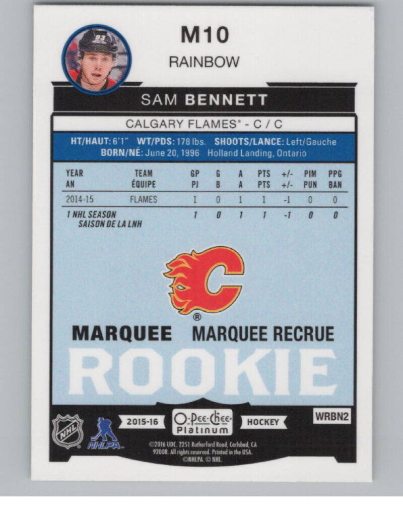 2015-16 O-Pee-Chee Platinum Marquee Rookies #M10 Sam Bennett RC V98876 Image 2