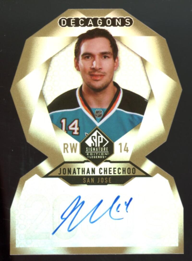 2020-21 SP Signature Legends Decagons Autographs Gold Jonathan Cheechoo E V98886 Image 1