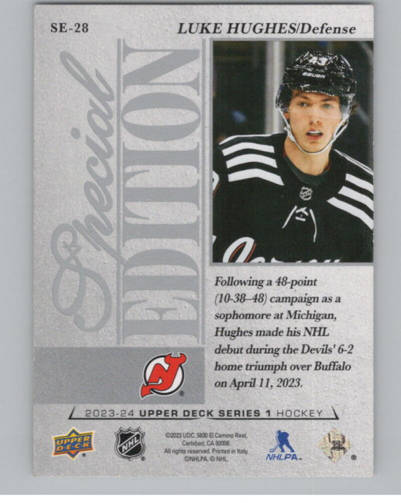 2023-24 Upper Deck Special Edition #SE28 Luke Hughes V98891 Image 2