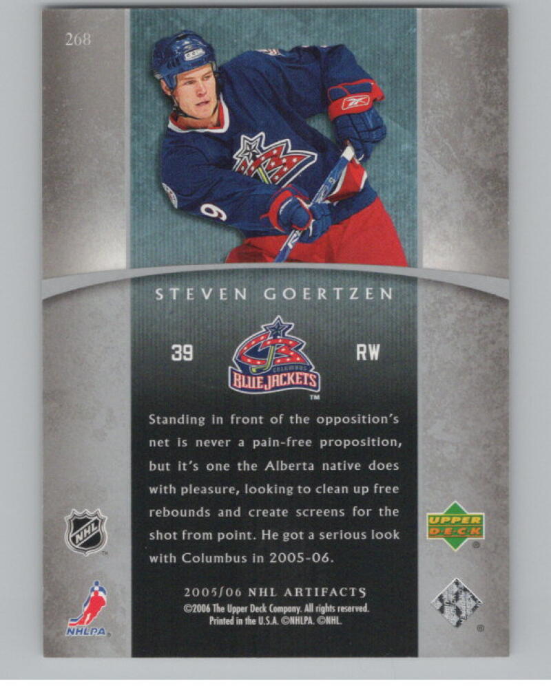 2005-06 Upper Deck Artifacts #268 Steven Goertzen 187/750 RC Rookie V98915 Image 2