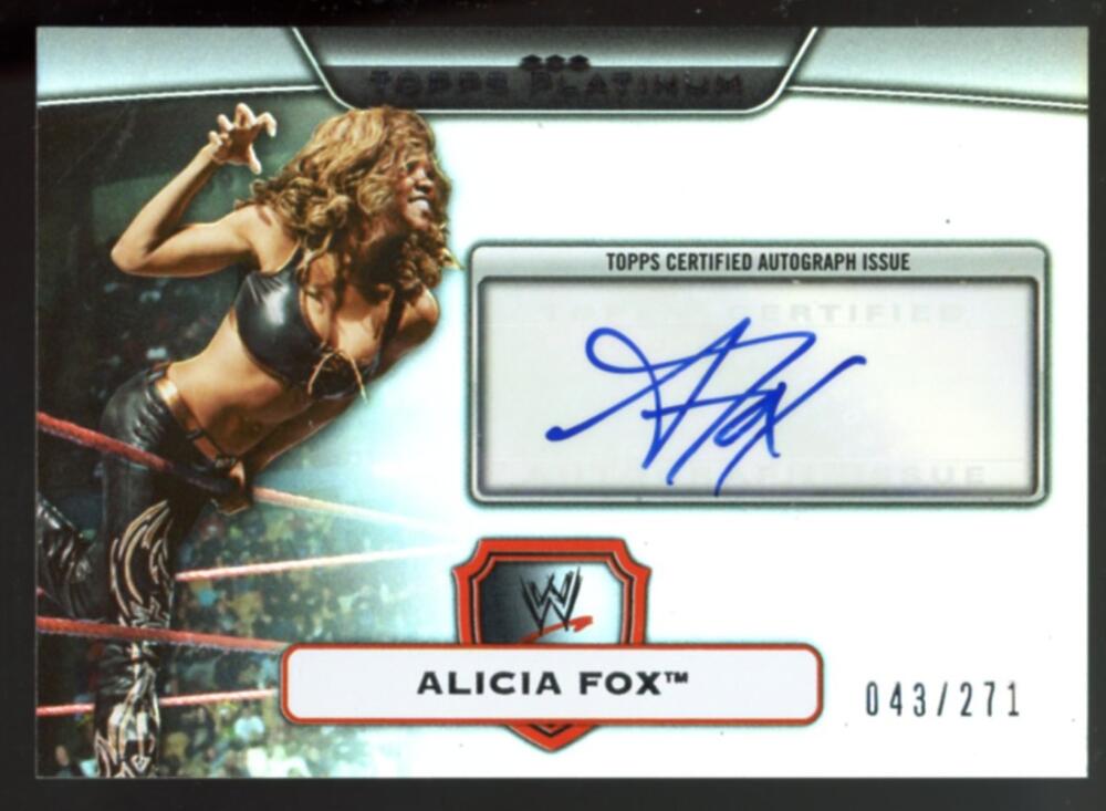 2010 Topps Platinum WWE Autographs #125 Alicia Fox Auto V98916 Image 1