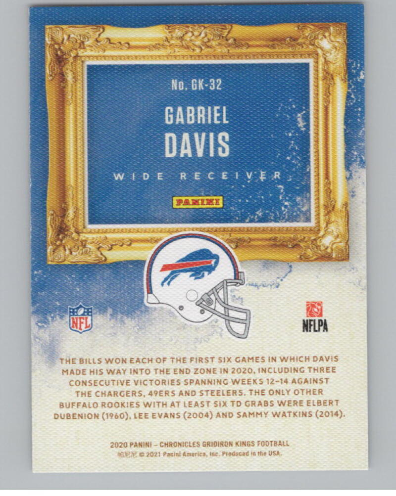 2020 Gridiron Kings Bronze #32 Gabriel Davis Rookie RC Football V98960 Image 2