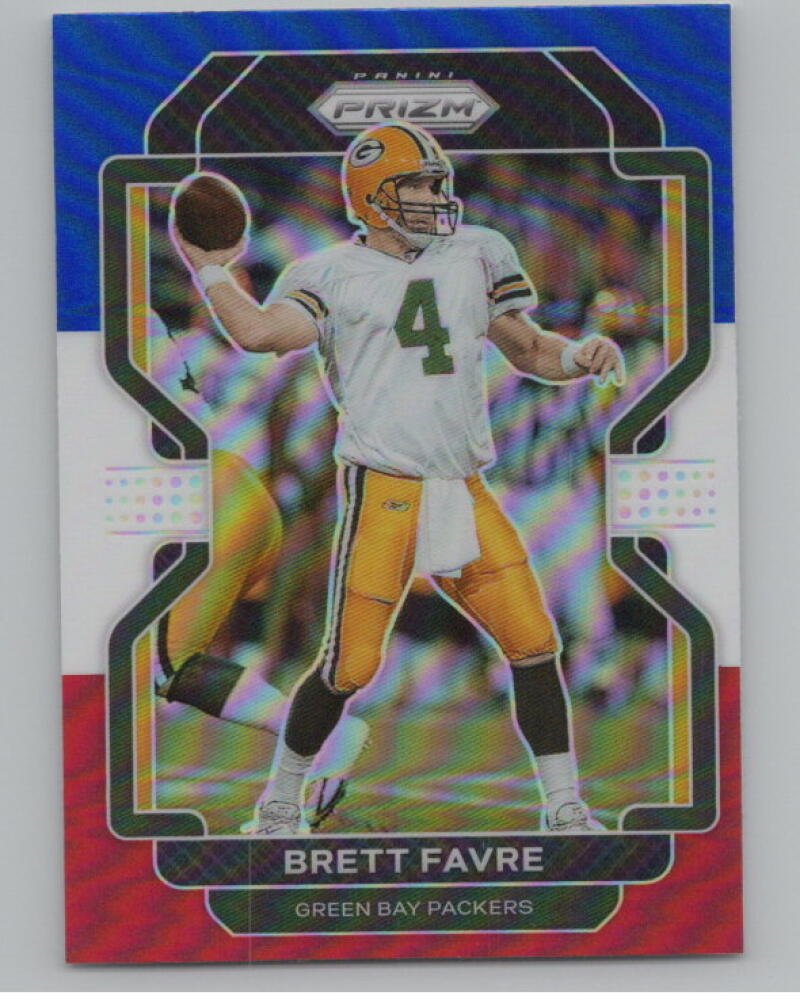 2021 Panini Prizm Prizms Red White and Blue #144 Brett Favre Football V98962 Image 1