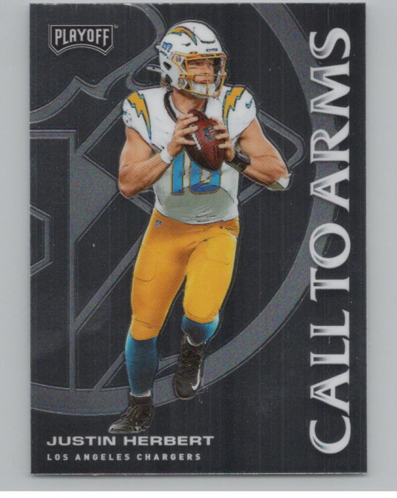 2020 Playoff Call to Arms #19 Justin Herbert Football V98965 Image 1