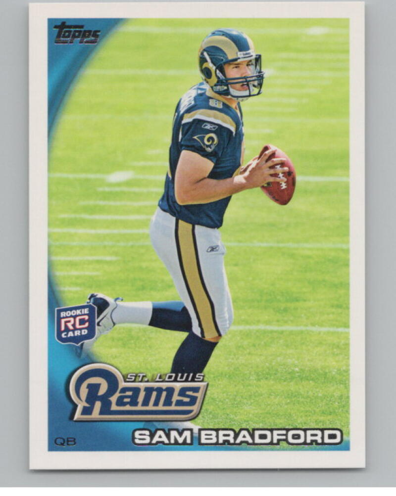 2010 Topps #300 Sam Bradford FS/Rolling out pose RC Rookie Football V98967 Image 1