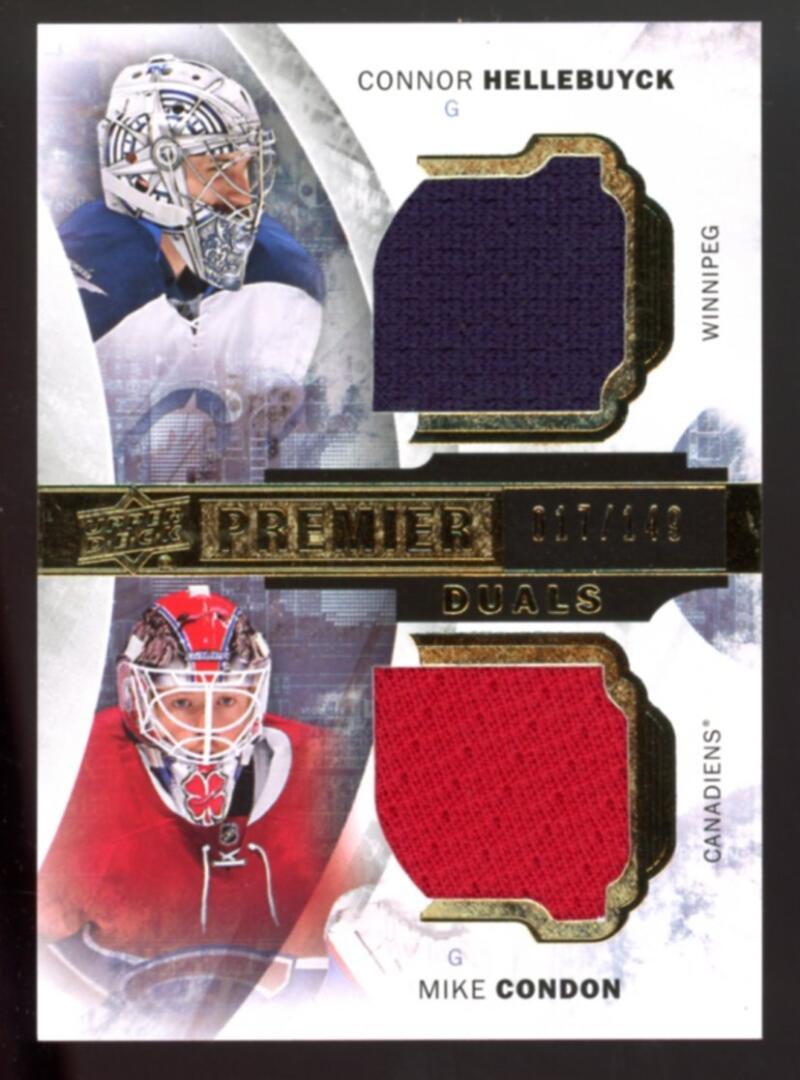 2015-16 Upper Deck Premier Duals Jerseys 17/149 Hellebuyck/Condon V98969 Image 1