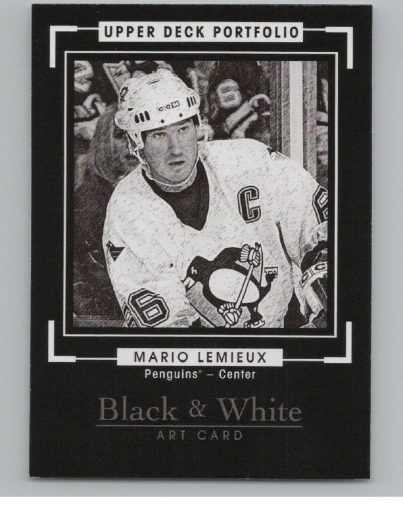 2015-16 Upper Deck Portfolio #291 Mario Lemieux Black and White V98974 Image 1