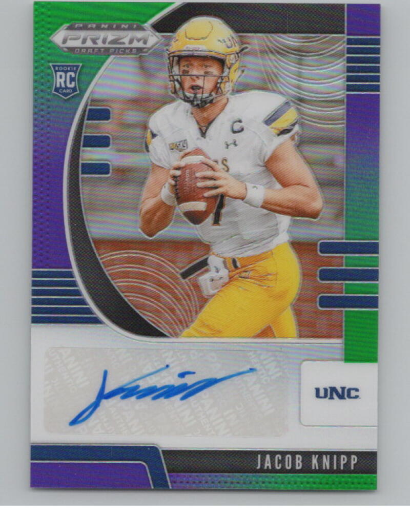 2020 Prizm Draft Picks Autograph Purple and Green Jacob Knipp 43/199 V98994 Image 1