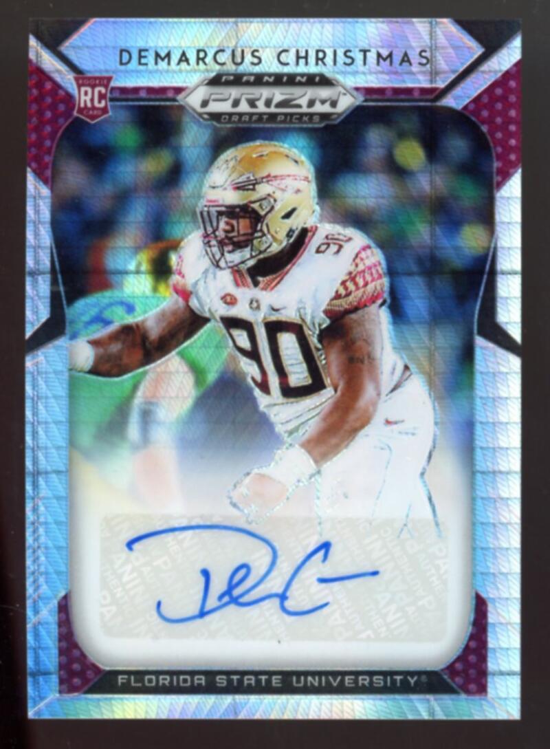 2019 Prizm Draft Picks Autograph Hyper 62/75 Demarcus Christmas V98998 Image 1
