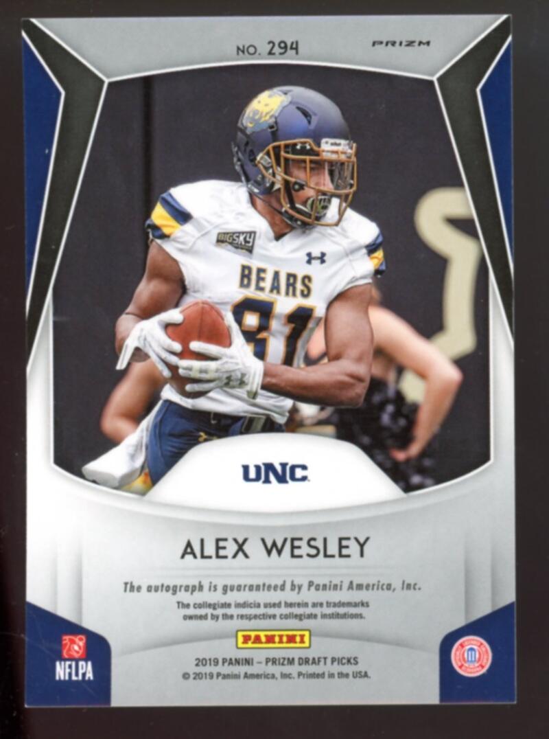 2019 Panini Contenders Draft Picks #147 Alex Wesley Auto RC V99001 Image 2
