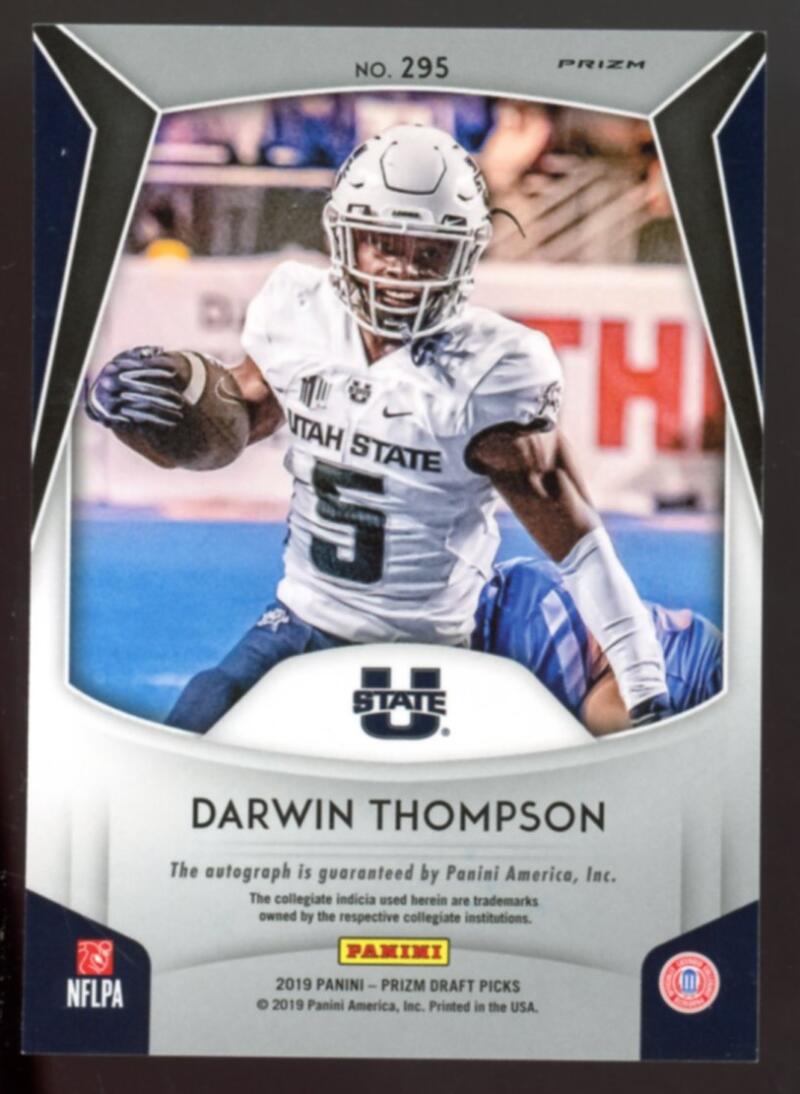 2019 Panini Contenders Draft Picks #145 Darwin Thompson Auto RC V99002 Image 2